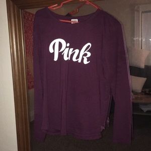 Pink-long sleeve top